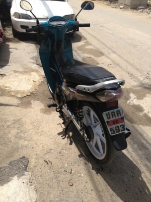 ขาย Wave 125 สีเขียว-ดำ ปี46 ล้อ Max เครื่องพร้อมใช้ 100\% ถูกๆลดได้ ทบ.โอน