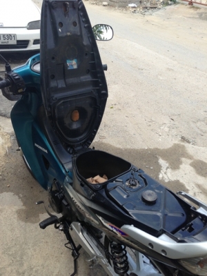 ขาย Wave 125 สีเขียว-ดำ ปี46 ล้อ Max เครื่องพร้อมใช้ 100\% ถูกๆลดได้ ทบ.โอน