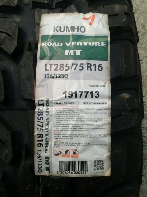 ขาย ยางM/T KUMHO KL71 ขนาด285/75R16 ของใหม่ ปี12ถูกๆ ชุดละ23,500บาท