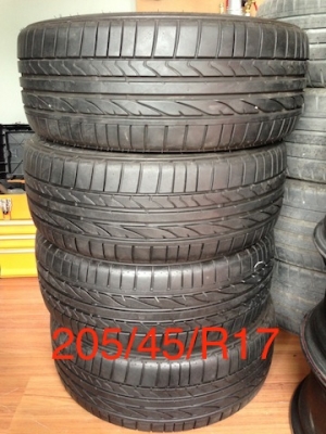 ขายยาง Bridgestone RE050A 205/45/R17 ปี11 สภาพสวยเหมือนใหม่ดอก 90\% 1ชุด 7,500 call 0899672139 นายครับ บริการจัดส่งทั่วประเทศ