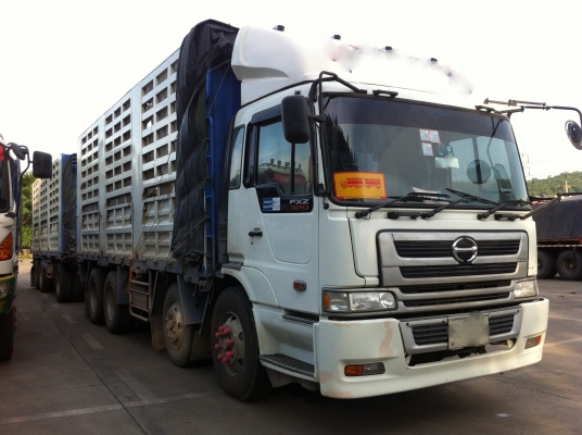 ขายรถพ่วง 24 ล้อ 2 เพลา แม่-ลูก กระบะเหล็กคอกเกษตรไม่ดั้ม จัดแน้นได้ HINO PROFIA P11C 325 แรง คอมมอลเร็ว ปี.54 รถสวย ประหยัดน้ำมันสุดๆ