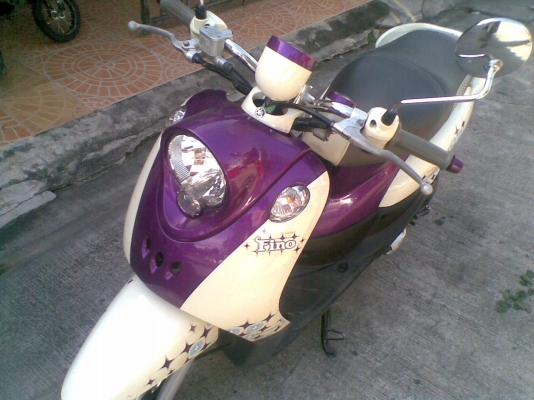 Yamaha Fino สีม่วงขาว ปี 55