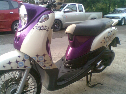 Yamaha Fino สีม่วงขาว ปี 55