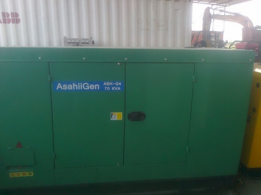 ขายเครื่องปั่นไฟ AsahiiGen  70  KVA เทอร์โบ เป็นตู้เก็บเสียง ด่วน!