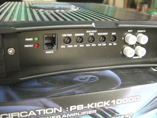 แอมป์ คลาสD  Power Blue PB-Kick1000D 1000Watts
