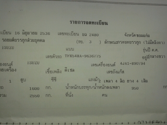 ขาย ISUZU TFR ปี 36 ตอนเดียว แอร์  เครื่องดี ทะเบียนเต็ม พร้อมโอน พร้อมใช้...