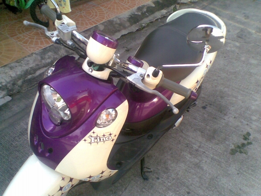 Yamaha Fino เกย์แยก ปี 55 สีขาวม่วง