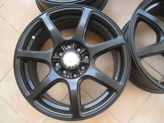 ขายล้อแม็ก Enkei Tuning sc09 15"x6.5" et 38 4รู100/114.3 สีดำด้าน ล้อทำสีมาใหม่ครับ ไม่มีคด ไม่มีดุ้งครับ  สนใจติดต่อเล็กคลองสามครับ (081-3747940)