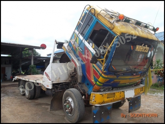 ขายด่วน รถบรรทุก 10 ล้อ MITSUBISHI FUSO 527M-A 195 แรง เทเลอร์หางปลา พร้อมใช้งาน ราคาสุดคุ้ม