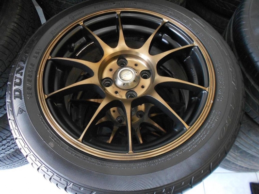 ขายล้อแม็กแต่ง ขอบ 15 (4/100) พร้อมยางดันลอป 185/55/15 ปี 11/เทิร์นได้-ใส่ฟรีค่ะ