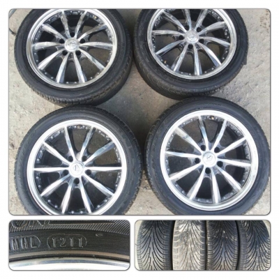 ขายแม็กมือ2ลาย VIP ดำหน้าเงา ขอบ17 5รู114+ ยางปี11 ราคา9,300 บาทถูก