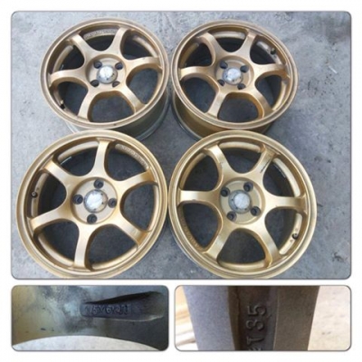 ขายแม็กมือ2ลาย Advan RG2 สีทอง ขอบ15 4 รู100 ราคา 6,900 บาทถูก