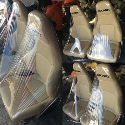 เบาะแท้ HONDA พีรูด หุ้มหนังใหม่อย่างดีครับ จัดส่งได้ครับ