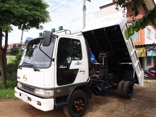 ขายรถบรรทุก6 ล้อ ดัมพ์ HINO  FB4J  เสมอทอง  เทอร์โบโรงงาน  ปี 45  ดัมพ์สามมิตร