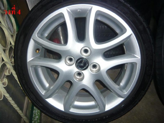 ล้อ mazda2ขอบ 16 พร้อมยาง195/45/16 สภาพใหม่ เงา สวยปิ๊ง
