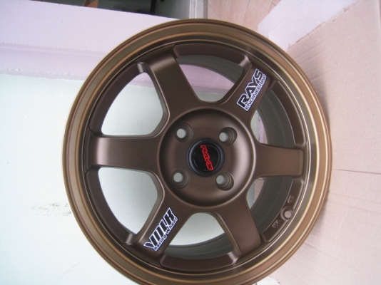 ขายล้อแม็กใหม่ TE37 15"x7" et38 4รู100 สีน้ำตาลไหม้ขอบชา พร้อมจุ๊ป Rays และน็อต Rays ล้อใหม่ไม่เคยใช้งานครับ  สนใจติดต่อเล็กคลองสามครับ (081-3747940)