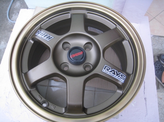 ขายล้อแม็กใหม่ TE37 15"x7" et38 4รู100 สีน้ำตาลไหม้ขอบชา พร้อมจุ๊ป Rays และน็อต Rays ล้อใหม่ไม่เคยใช้งานครับ  สนใจติดต่อเล็กคลองสามครับ (081-3747940)