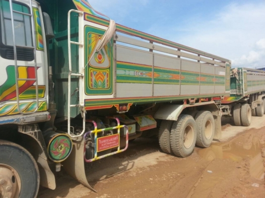 ขายรถพ่วง 22 ล้อ 2 เพลา แม่-ลูก กระบะเนียมดั้ม ISUZU FXZ DECR 320 แรง ปี.50 รถสวยราคาย้อมๆ