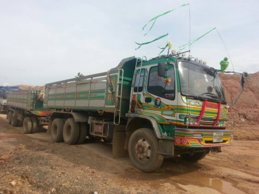 ขายรถพ่วง 22 ล้อ 2 เพลา แม่-ลูก กระบะเนียมดั้ม ISUZU FXZ DECR 320 แรง ปี.50 รถสวยราคาย้อมๆ