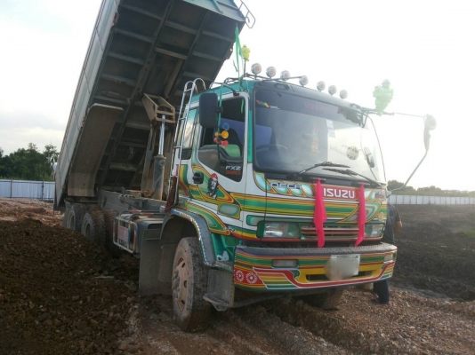 ขายรถพ่วง 22 ล้อ 2 เพลา แม่-ลูก กระบะเนียมดั้ม ISUZU FXZ DECR 320 แรง ปี.50 รถสวยราคาย้อมๆ