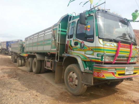 ขายรถพ่วง 22 ล้อ 2 เพลา แม่-ลูก กระบะเนียมดั้ม ISUZU FXZ DECR 320 แรง ปี.50 รถสวยราคาย้อมๆ