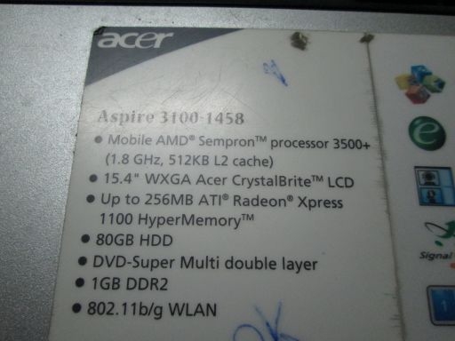 อะไหล่คอมพิวเตอร์ notebook acer 3100 ราคาเบาๆ