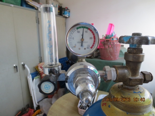 ขายถังแก๊สอาก๊อนพร้อมวาล์วปรับ เชื่อมงานสแตนเลส (แก๊สเต็ม)