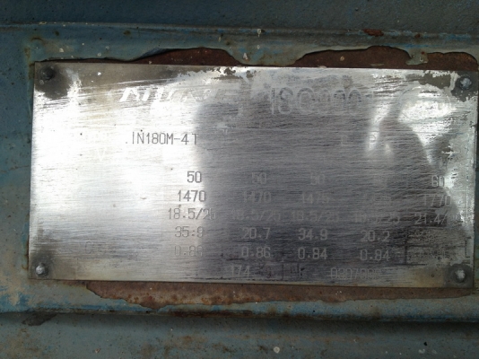 ขายมอเตอร์ปั้ม 25 แรง พร้อมหอยโข่ง สภาพสวย ราคาไม่แพง