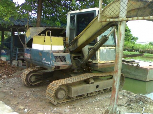 ขายรถแบ็คโฮ komatsu pc 60 - 5 บูมยาว ช่วงล่างดีรถใช้งานในโป๊ะ เอกสารสัญญาซื้อขาย