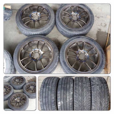 ขายแม็กมือ2 WORK EMOTION CR ขอบ 16 4รู100/114 + ยางราคา 8,500 บาทถูก