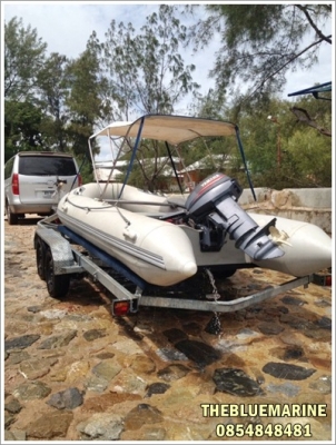 เรือยางพื้นอลูขนาด 4.30M พร้อมเครื่อง Yamaha 25 แรง