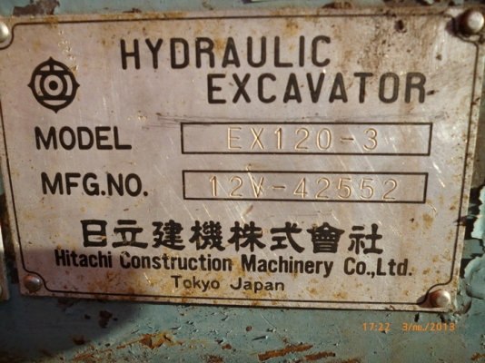 ขายรถขุด  HITACHI EX120-3  เก่านอกญี่ปุ่น