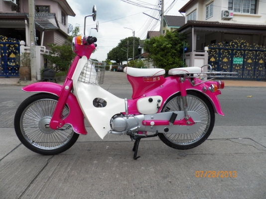 C90ถังแยก..สีชมพูเหลือบม่วง...โครงเดิมๆ+เครื่อง90คัมต้อม ราคา 25,500 บาท