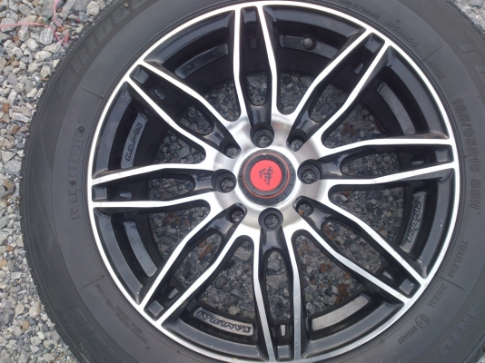 ขายแม็ก LANSO SAMURAI พร้อมยางบริสโตร์ 185/65R15 ยางปี10 สวยๆ จำนวน 1 ชุด
