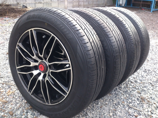 ขายแม็ก LANSO SAMURAI พร้อมยางบริสโตร์ 185/65R15 ยางปี10 สวยๆ จำนวน 1 ชุด