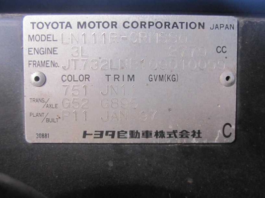 ขาย LN 111เครื่อง 2800 โฟรวิน 4x4 ประกอบนอกสีเดิมทั้งคัน
