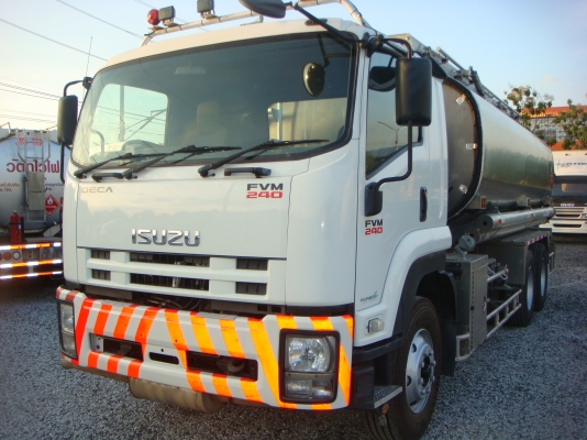 1-คันสุดท้ายเเล้ว**ISUZU-DEGA-FVM-240-HP-1-เพลา-ถังมิเนียม-20000ลิตร