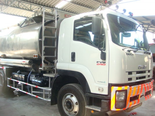 1-คันสุดท้ายเเล้ว**ISUZU-DEGA-FVM-240-HP-1-เพลา-ถังมิเนียม-20000ลิตร