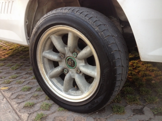 ขายวาตา ขอบ13 4/110 หน้า 5.5 หลัง 6 ก้านยก พร้อมยาง 175/50/13 หายากครับ