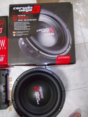 นำเข้าจากต่างประเทศ ของใหม่แกะกล่อง Cerwin vega รุ่น Vmax 10 นิ้ว วอยส์ 4 โอห์ม 2.5 นิ้ว แม่เหล็ก 2 ชั้น ซับแนว ESQL นุ่มๆ เสียงเบสชัด เปิดดังได้