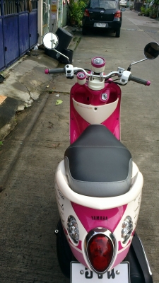 Yamaho Fino ปี 55 สีชมพูขาว