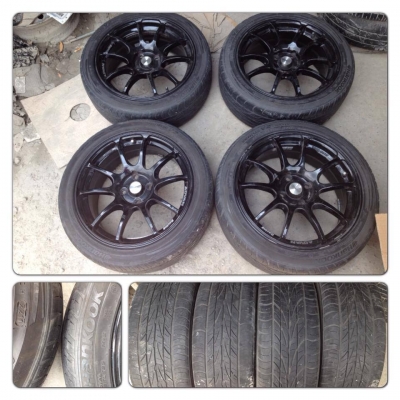 ขายแม็กมือ2ลาย Advan RZ ขอบ16 4รู100+ ยางปี 11 ราคา10,500 บาทถูก