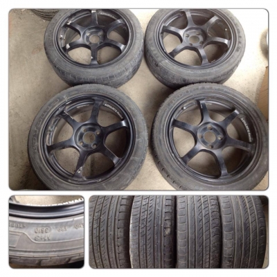 ขายแม็กมือ2ลาย Advan RG2 ขอบ17 4รู100+ ยางปี 10 ราคา10,500 บาทถูก