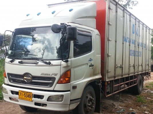 (ด่วน !!!...พิเศษ..ราคาเงินดาวลดเหลือ 550,000) ขายดาว Hino รุ่น FG1 212 แรง เครื่องแน่น ช่วงล่างดี รถยาว 7.2 เมตร สีขาว ตู้แห้ง 10 บาน ไม่มีเสากลาง หมายเลขตัวถัง FG1JPPA14747 สภาพพร้อมใช้งาน ยางใหม่ 6 เส้น