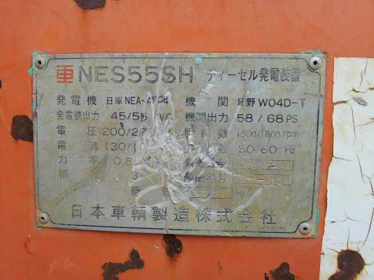 เครื่องปั่นไฟ NIPON SHARYO 55 KVA เดิมๆครับ