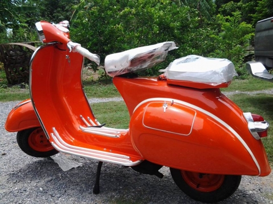 ขาย vespa 64 อินเดีย สีส้ม รถสวย เครื่องจบ no book 39999 บาท