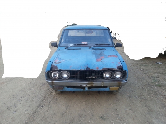 ขายรถกระบะ ดัสสัน 620 ช้างเหยียบ เกียร์คอ 4ขอ สีฟ้า