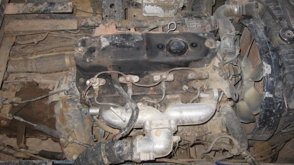 เครื่องยนต์ อีซูซุ 4BE1 ฝาดำ 110 แรงม้า พร้อมเกียร์ มีใบคุม