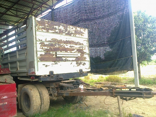 ขายลูกพ่วง 2เพลาดั้มพร้อมโครงบรรทุกอ้อย