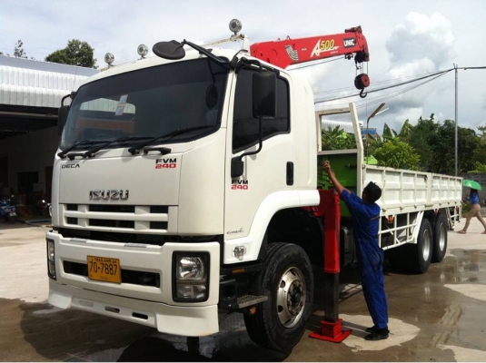 ISUZU DAGA 10 ล้อ FVM 240 แรง EURO 3 พร้อมเครนยูนิค 5 ตัน
